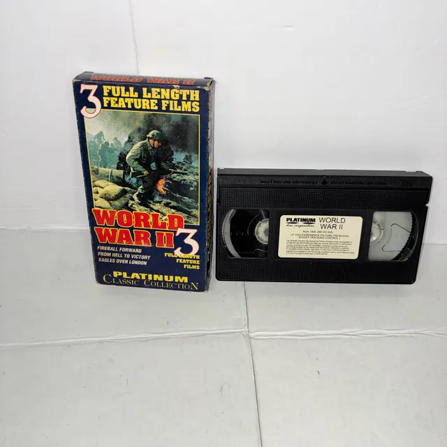 World War II 3 Full Length Feature Films Platinum Classic Collection VHS