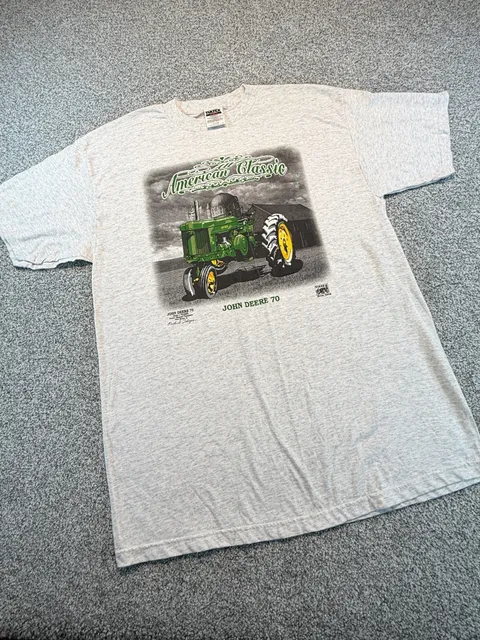 Tultex John Deere 70 Tractor American Classic T-Shirt Size X-Large Gray