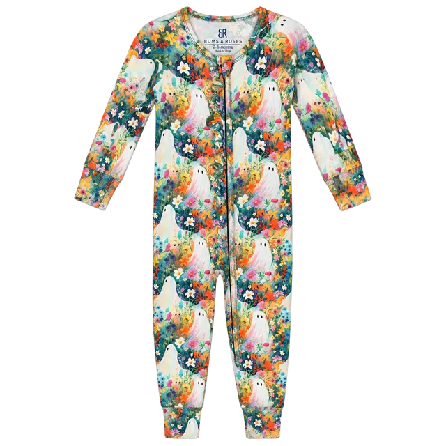 Bums & Roses Boo-tiful Blooms Convertible Ruffle Romper Size 12-18 Months