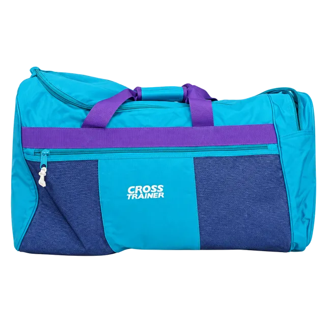 Cross Trainer Vintage Teal & Purple Duffel Bag Gym Sports Bag