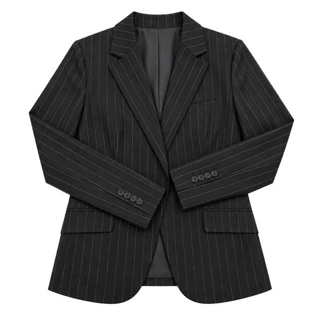 Worthington Stretch Blazer Sz 12 Blk Pinstripe Jacket Womens Dress casual career