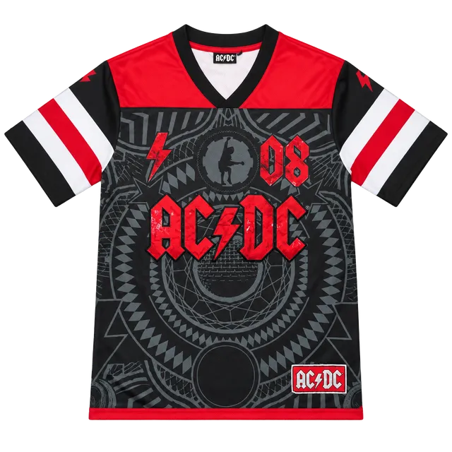 AC/DC Graphic Mesh Soccer Jersey New With Tags
