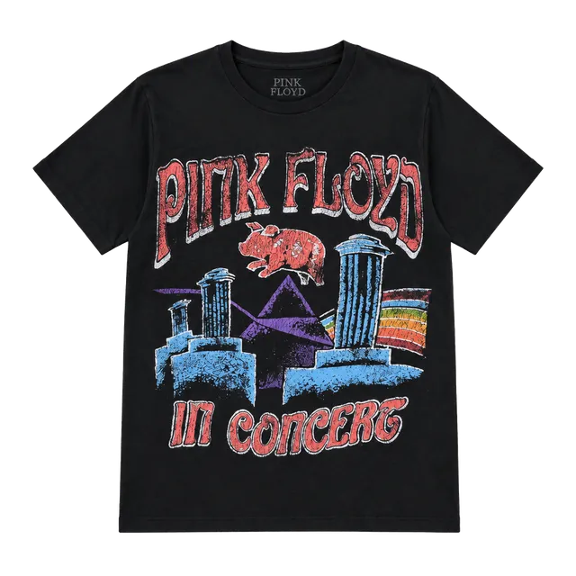 Pink Floyd In Concert T-Shirt Size Small Black