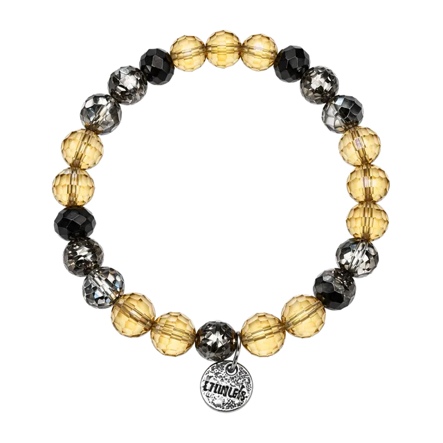 Erimish Beaded Stretch Bracelet Brown Gold