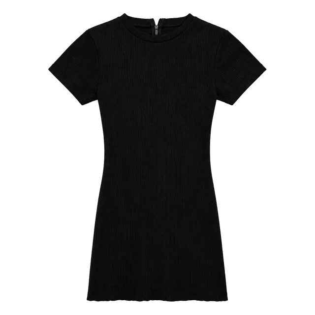 Fashion Nova Black Ribbed Romper Size S