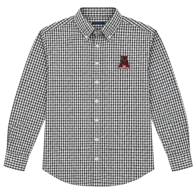 Cutter & Buck Alabama Crimson Tide Mens L Gingham Button Down Shirt Long Sleeve