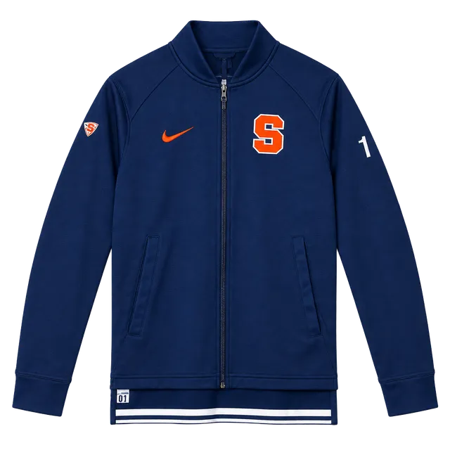 Nike Syracuse Orange Full Zip Jacket Size M Blue Dri-Fit