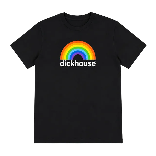 Dickhouse Productions T-Shirt Black Rainbow Jackass Logo