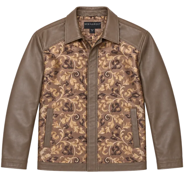 Bernardo Leather Jacket Size XL Brown