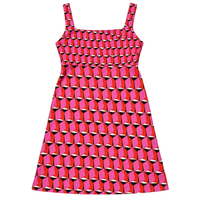 Diane Von Furstenberg x Target 90s Shift Mini Dress Size 2 Pink Geo