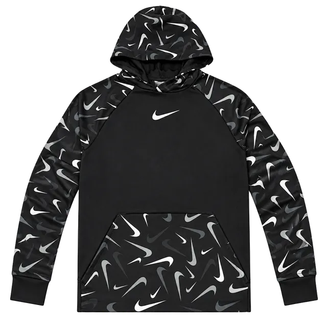 Nike Therma-Fit Swoosh Hoodie Size youth XL Black Multi