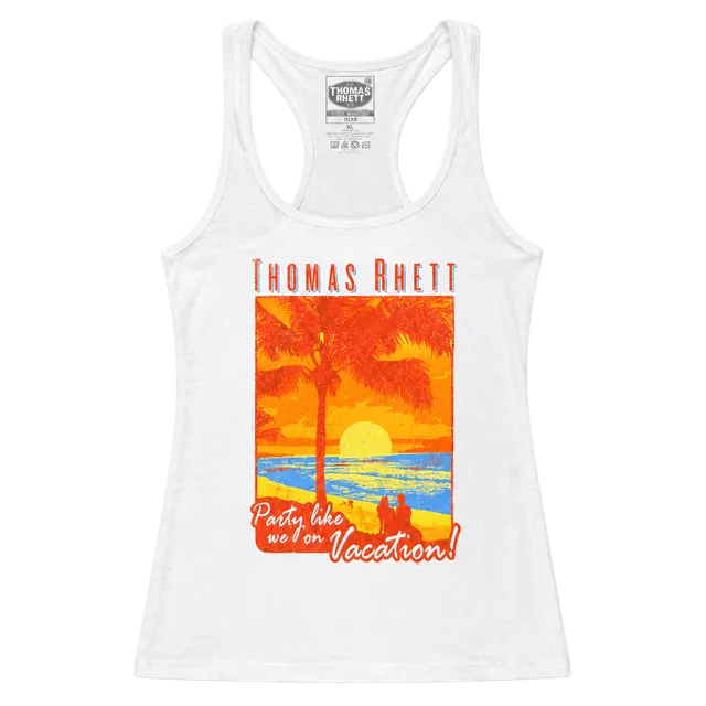 Thomas Rhett Tour Tank Top Size XL White Graphic Beach Party Vacation