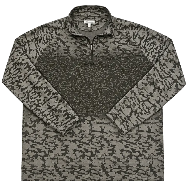 Peter Millar Crown Sport Perth Camo Quarter Zip Mens XL Performance Pullover 