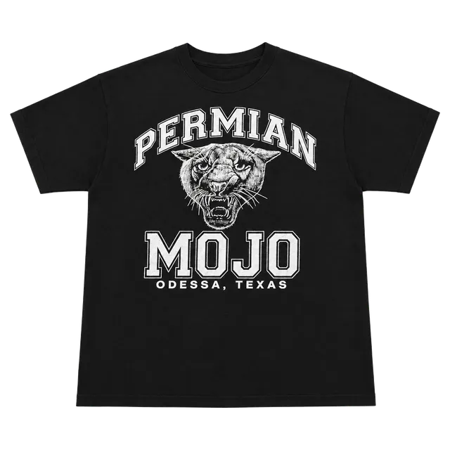 Russell Athletic Permian Mojo T-Shirt Size L Black Odessa Texas