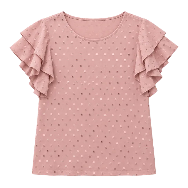 Shein Swiss Dot Ruffle Sleeve Blouse Pink
Brand new without tags never worn