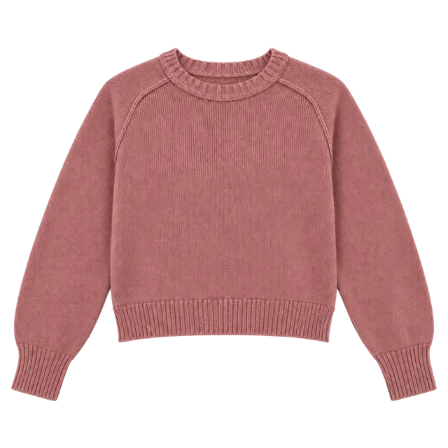 Free People Women’s XS Dusty Rose Pink Knit Pullover Sweater Raglan Crewneck