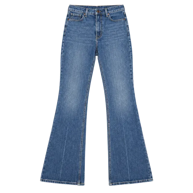 Old Navy Flare Jeans Size 12 Blue Denim High Rise Secret Smooth Pockets