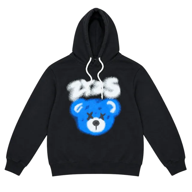 ZYZS Freedom Warrior Bear Graphic Hoodie Size 3 Black