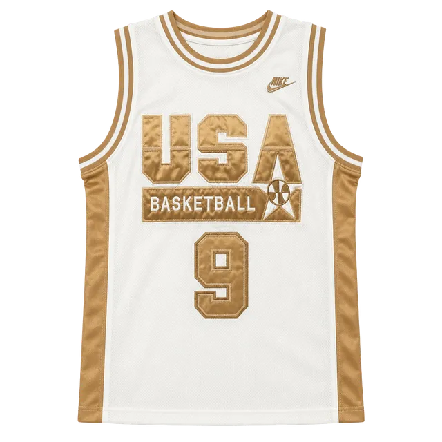 Nike Michael Jordan 9 USA Dream Team Jersey Size XL White Gold