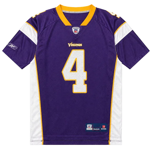 Reebok Minnesota Vikings Brett Favre 4 NFL Jersey Size L Purple