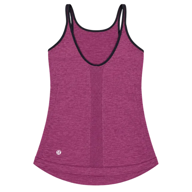 Lululemon In The Flow Tank 6 Regal Plum Purple Top Ruched Scoop Back