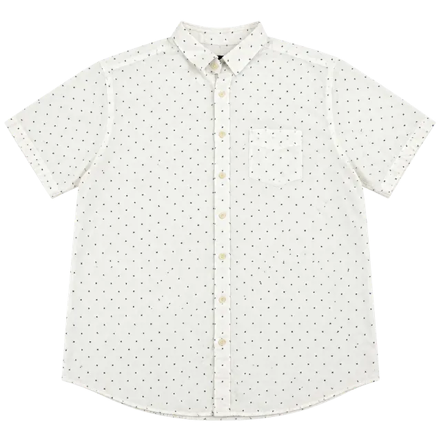 UNTUCKit Short Sleeve Button Up Shirt Size XL White Blue Print Cotton