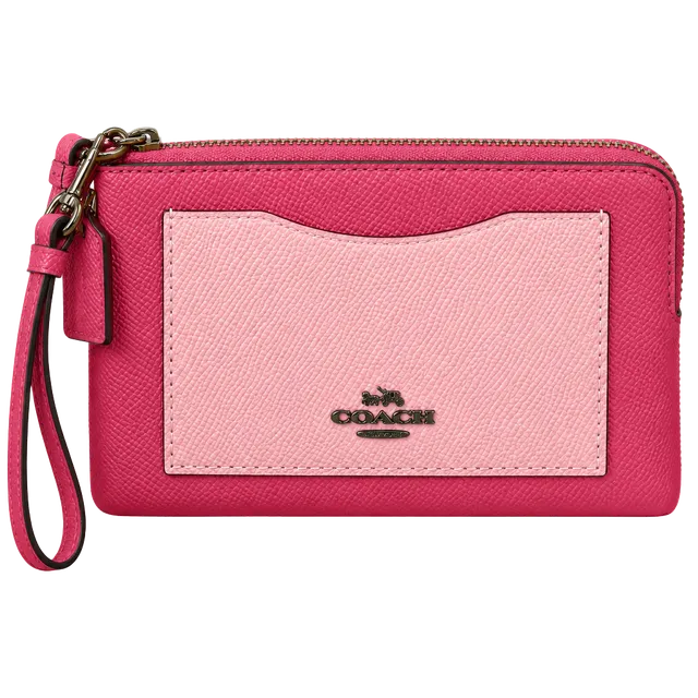 Coach Colorblock Small Wristlet F57928 DK/Rouge Multi NWT