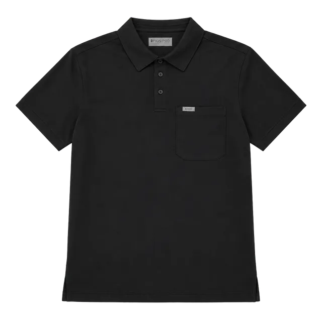 Figs Technical Pique Scrub Polo Size S Black