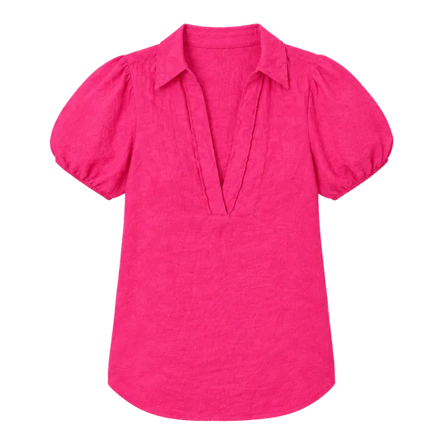 J. Crew Popover Linen Short Sleeve Shirt Size XS Pink h1596