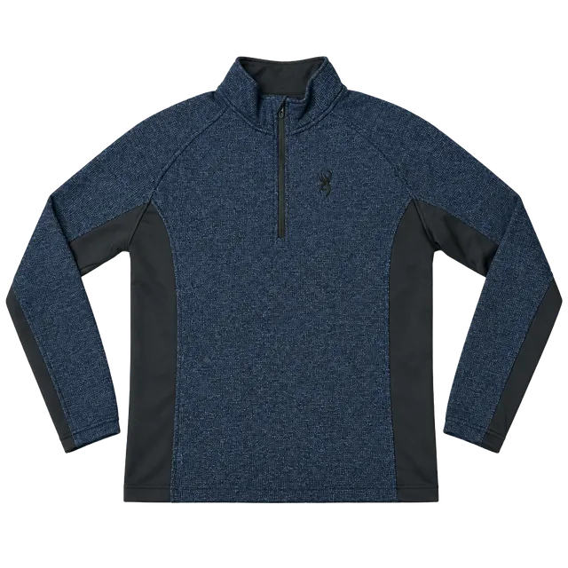 Spyder Outbound 1/2 Zip Fleece Pullover Blue Black