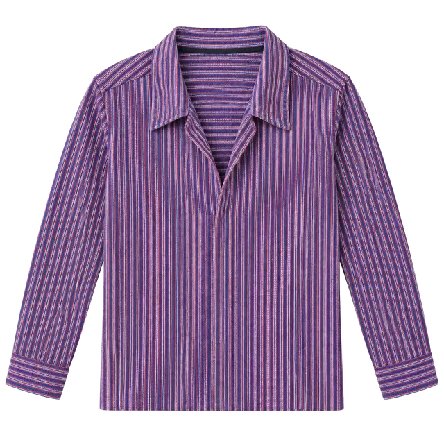 1990s Striped Long Sleeve Heavyweight Cotton Button Down Workwear 