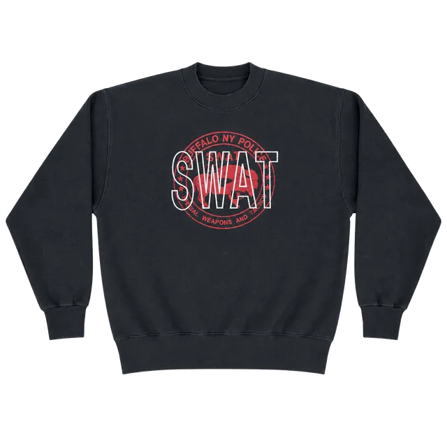VTG 90s Buffalo NY Police SWAT Crewneck Sweatshirt XL Fruit of the Loom Boxy
