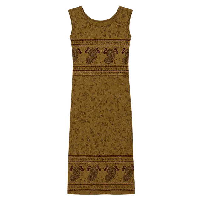 Olivia Woman Maxi Dress Size 1X Gold Paisley Embroidered Rayon