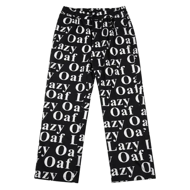 Lazy Oaf Lazy All Over Unisex Pants Size 32 Black White