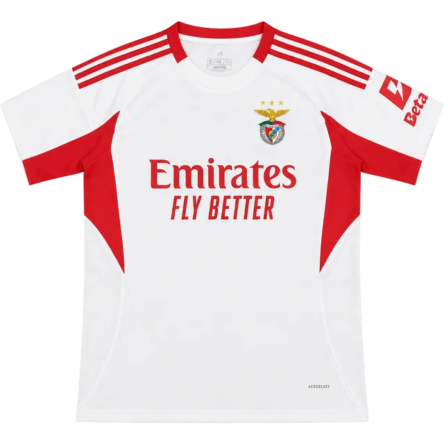 Adidas Benfica Third Away Soccer Jersey 2025/26 White