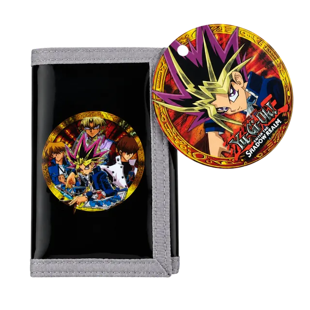 Vintage Yu-Gi-Oh! Enter The Shadow Realm Patent Wallet New Black Anime