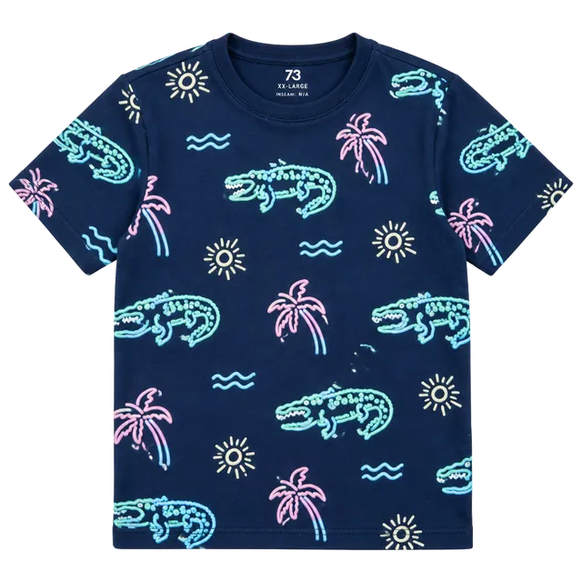 Chubbies The Neon Glades Performance Polo Size XXL Blue Alligator Print