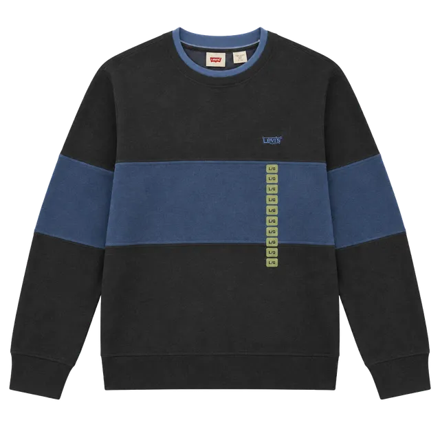 Levi's Colorblocked Crewneck Sweatshirt Size Medium Blue Black NWT