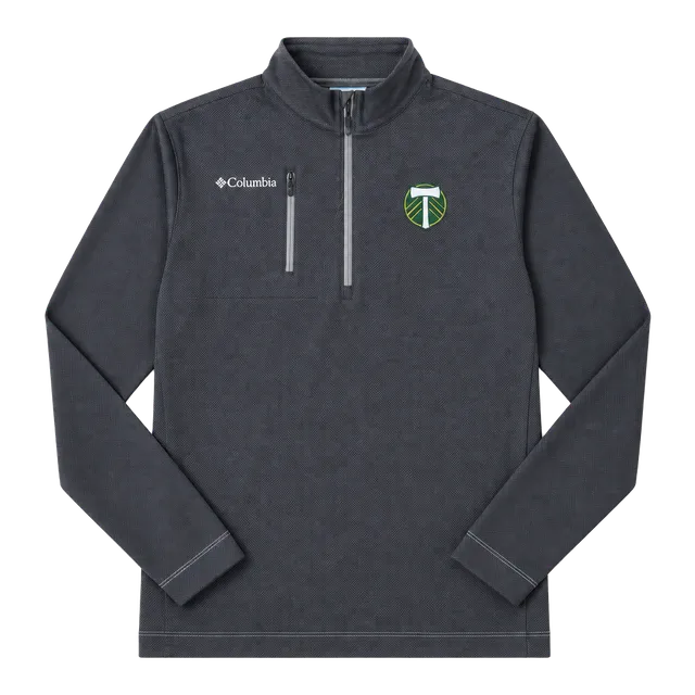 Columbia Portland Timbers Quarter-Zip Pullover Size L Gray Omni-Heat