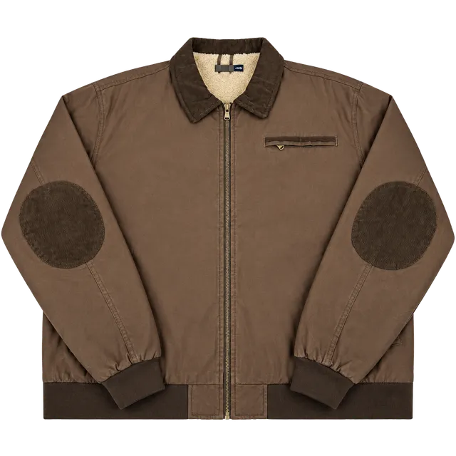 Brown Sherpa Lined  Workwear Jacket US/2XL Corduroy Elbow Patches