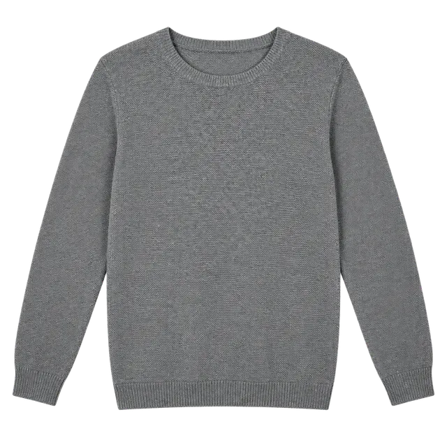 Madewell Crewneck Sweater Size L Gray Cotton Blend Knit Pullover