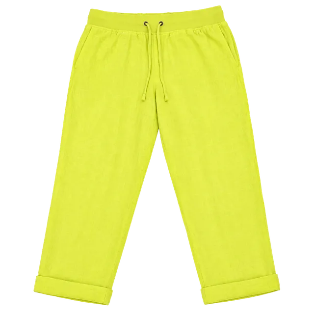 Chico's Lounge Pants Size 0 Yellow Drawstring Crop Joggers