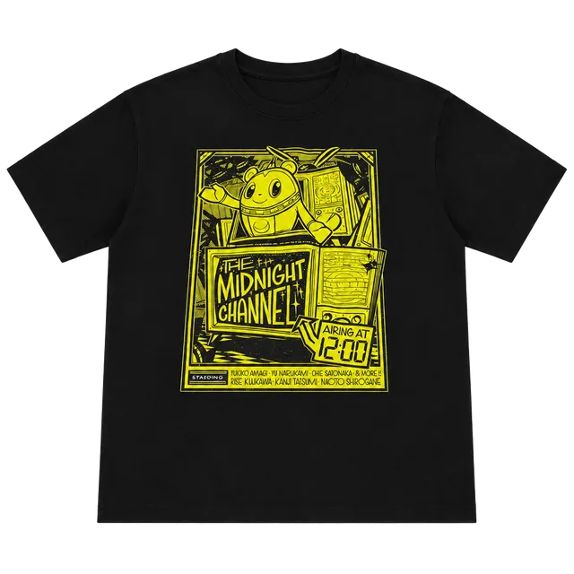Persona 4 The Midnight Channel T-Shirt Size S Black Graphic Tee