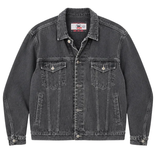 Bugle Boy Denim Jacket Size L Black Millennium Series