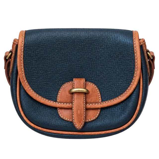 Coach Vintage Leather Crossbody Saddle Bag Black Brown