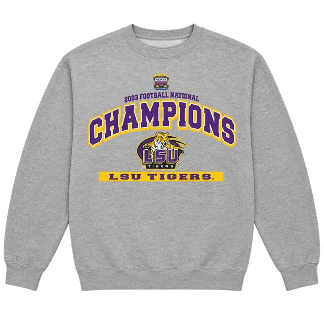 Lee Sport LSU Tigers 2003 National Champions Sweatshirt XL Grey