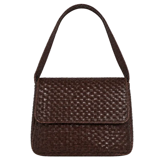 Talbots Brown Woven Leather Shoulder Bag