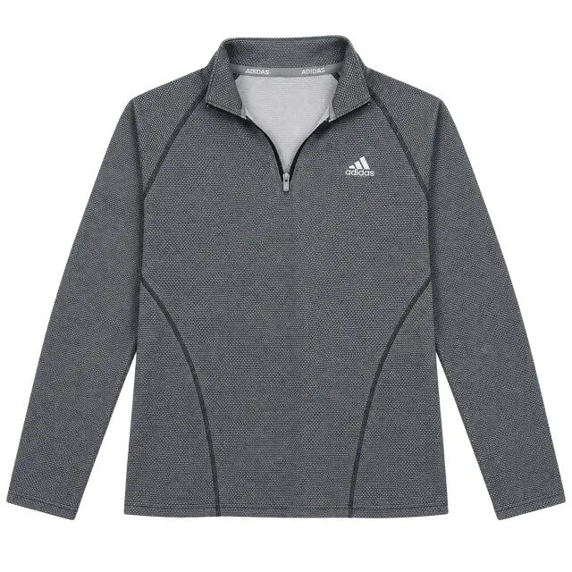 Adidas Golf Quarter Zip Size S Gray/Blue Textured Pullover