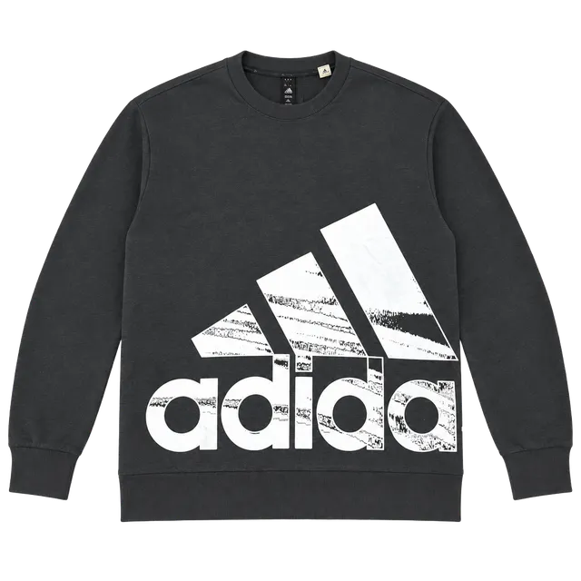 Men’s Adidas Brandlove French Terry Sweatshirt Size M Black Logo Pullover#162