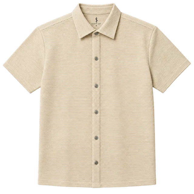 Perry Ellis Big & Tall Ribbed Jacquard Button-Front Polo Shirt ...,